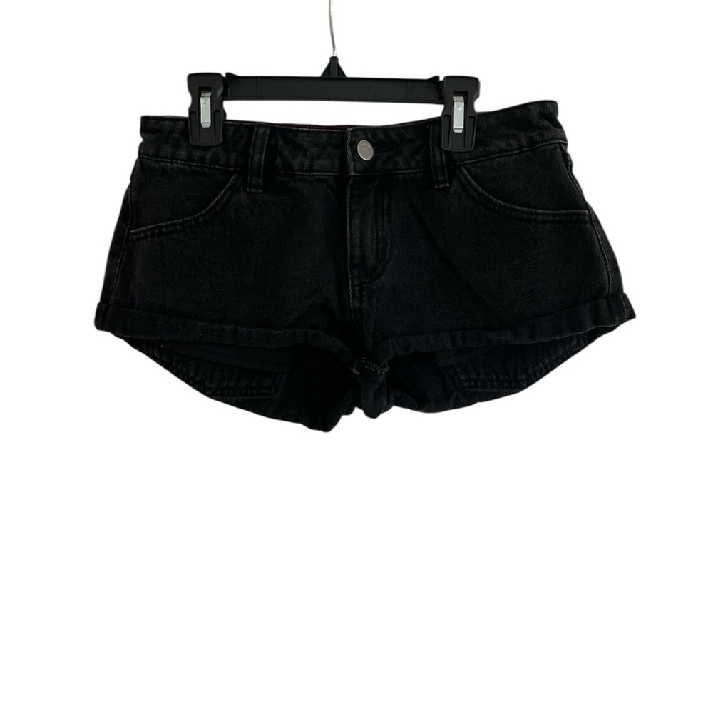 RVCA black denim shorts